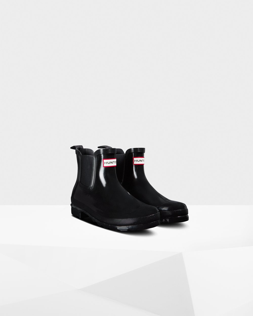 Chelsea Boots Dames - Hunter Original Gloss - Zwart - 47NBFGETW